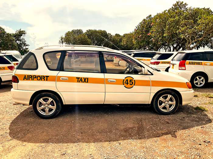 taxi at Entebbe Airport