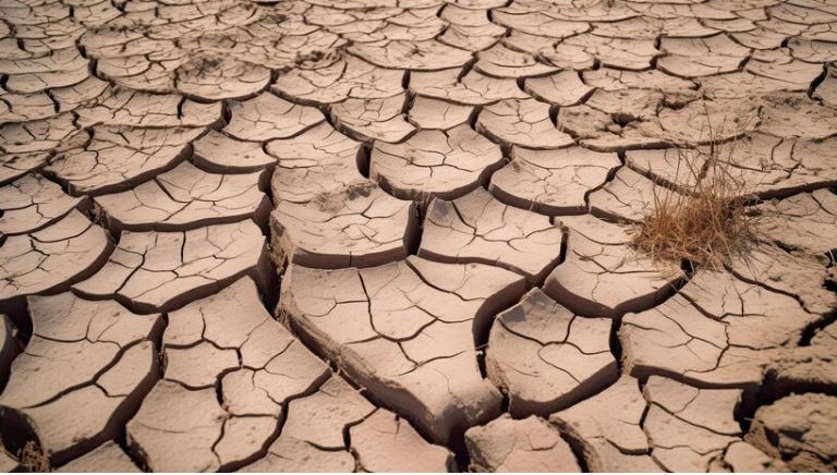 Dry cracked land - Climate change