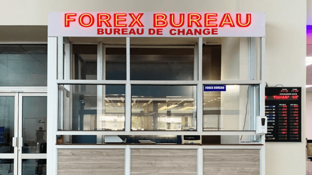 forex bureau stall in Kampala