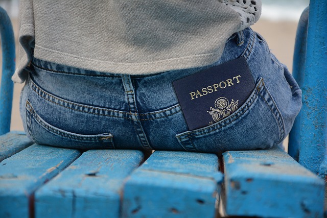 passport in a back pocket